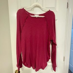 Lauren Conrad - Long Sleeve Maroon Shirt